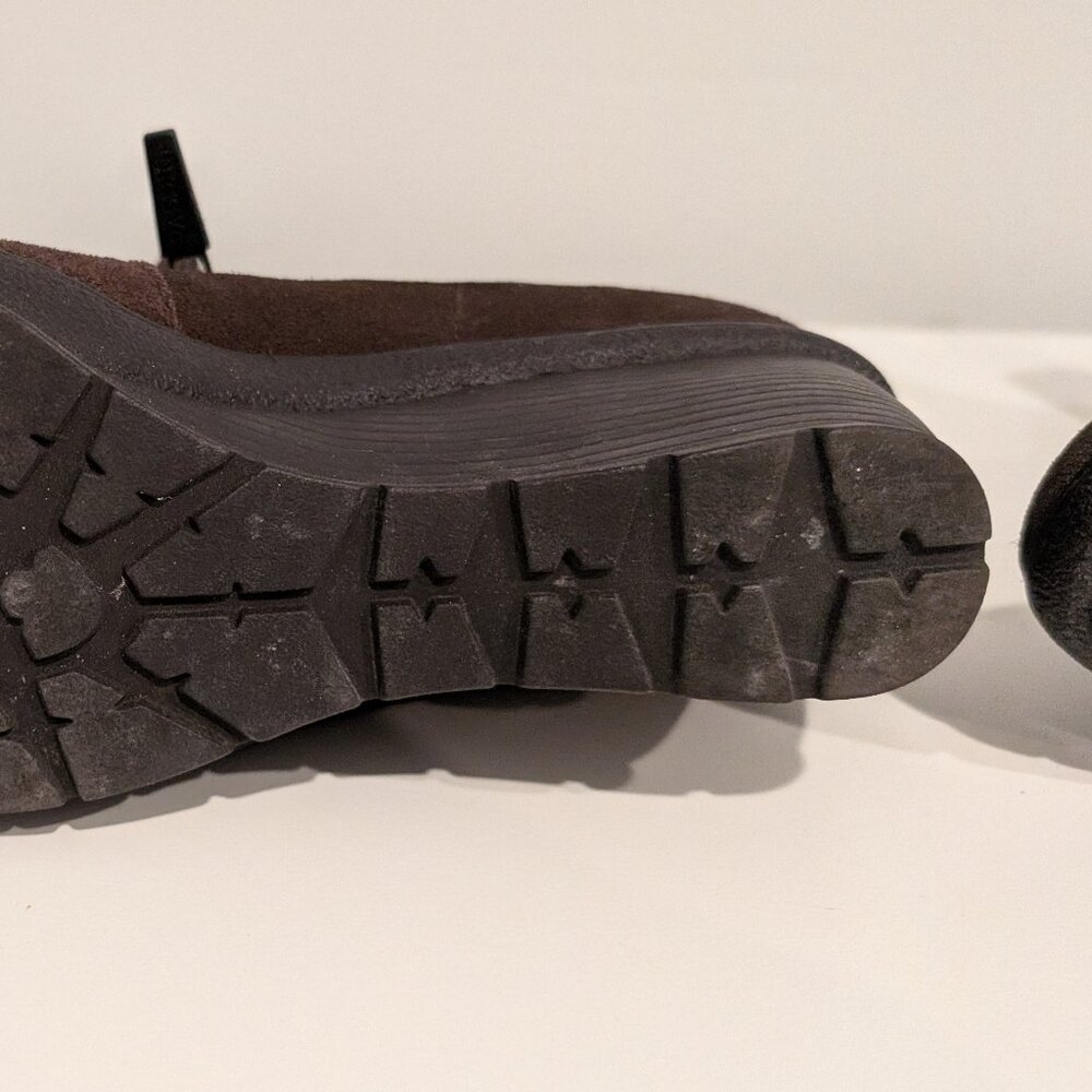 Valdini Dark Brown Suede Leather Pumps with Soft Fur Lining - Picture 5 of 7